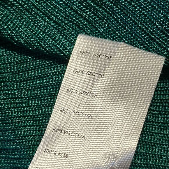 Free‎ People Green Ribbed Button Front Collared Long Sleeve Top XS - Picture 9 of 9